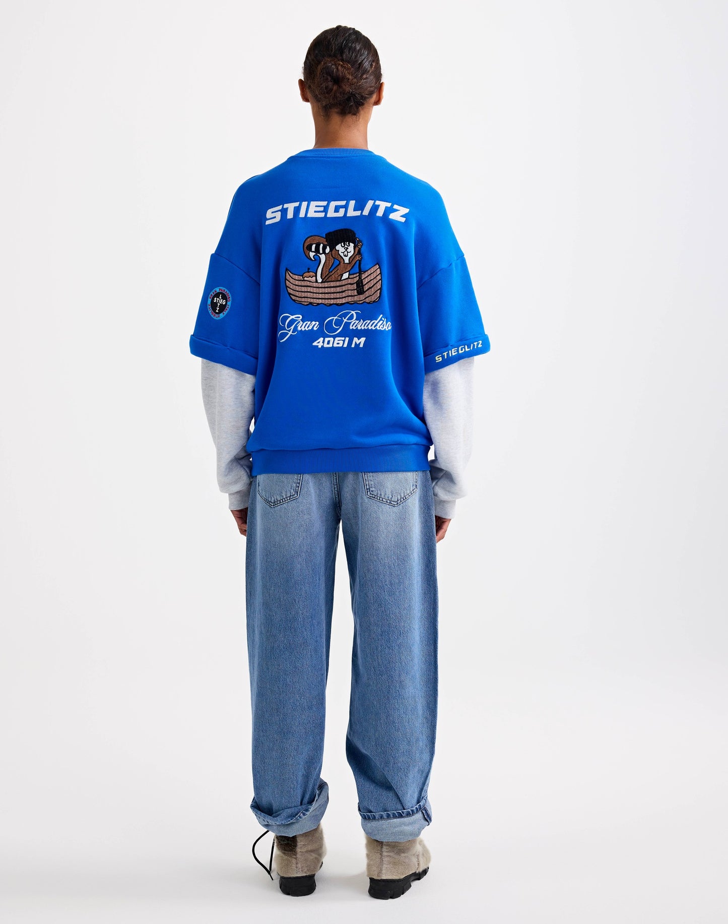 Mikky Sweater Double Sleeve | Blue