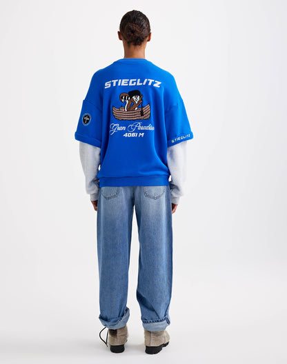 Mikky Sweater Double Sleeve | Blue