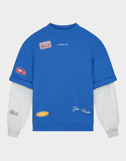 Mikky Sweater Double Sleeve | Blue