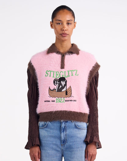Mio Knitted Spencer | Pink