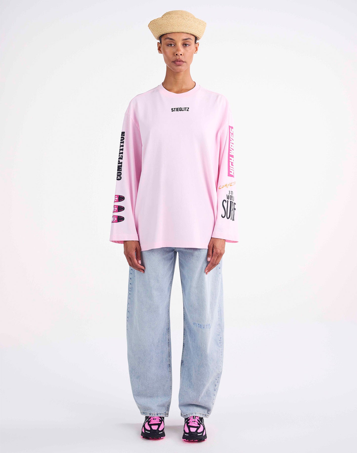 Monica Wide Skate Longsleeve | Pink