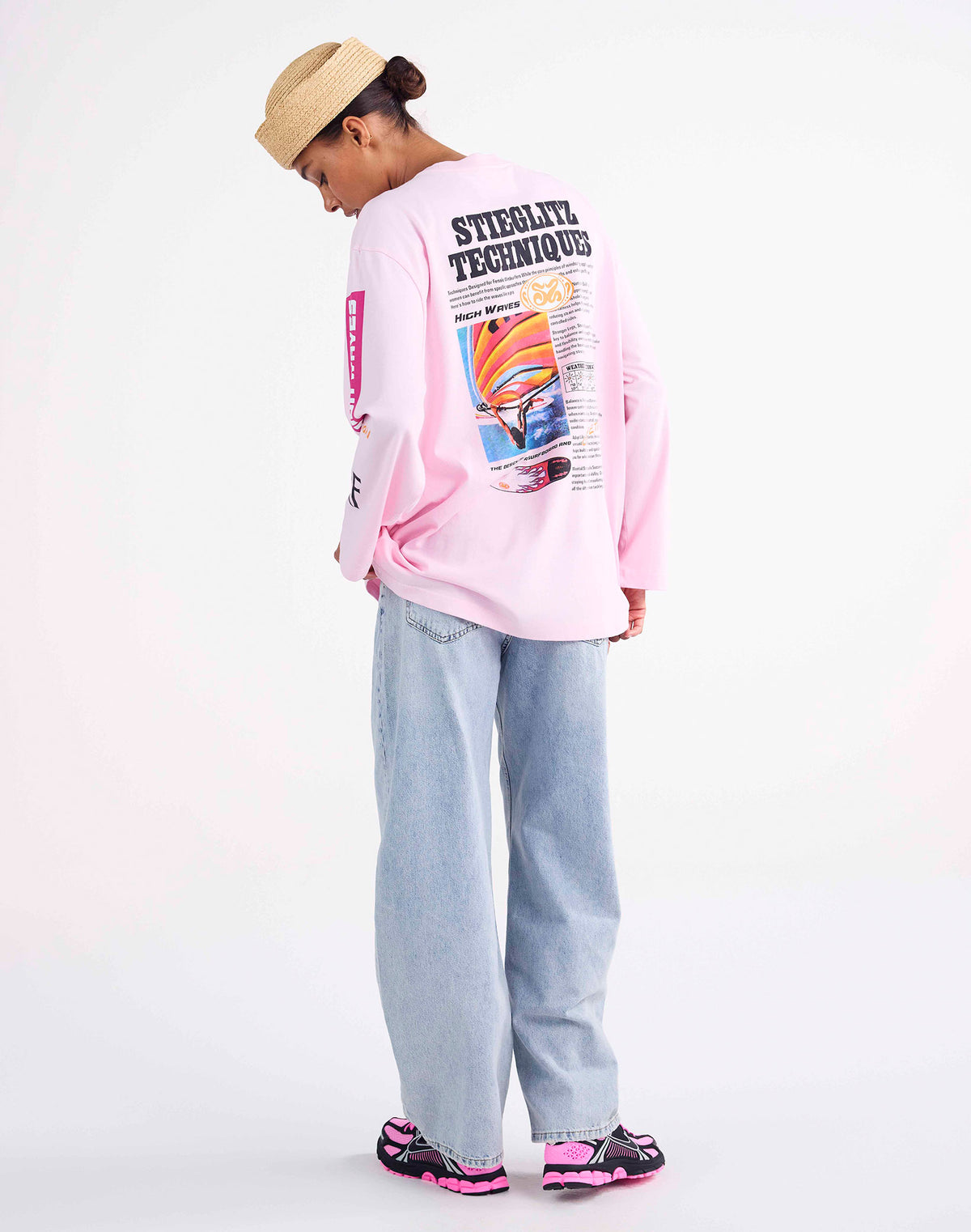 Monica Wide Skate Longsleeve | Pink