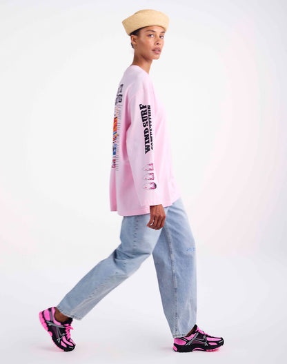 Monica Wide Skate Longsleeve | Pink