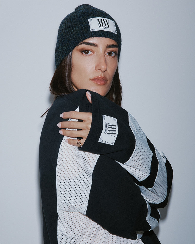 Oliver Beanie | Black Green Melange