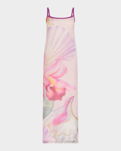 Claire Spagetti Mesh Dress | Pink