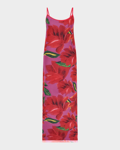 Marie Spagetti Mesh Dress | Red