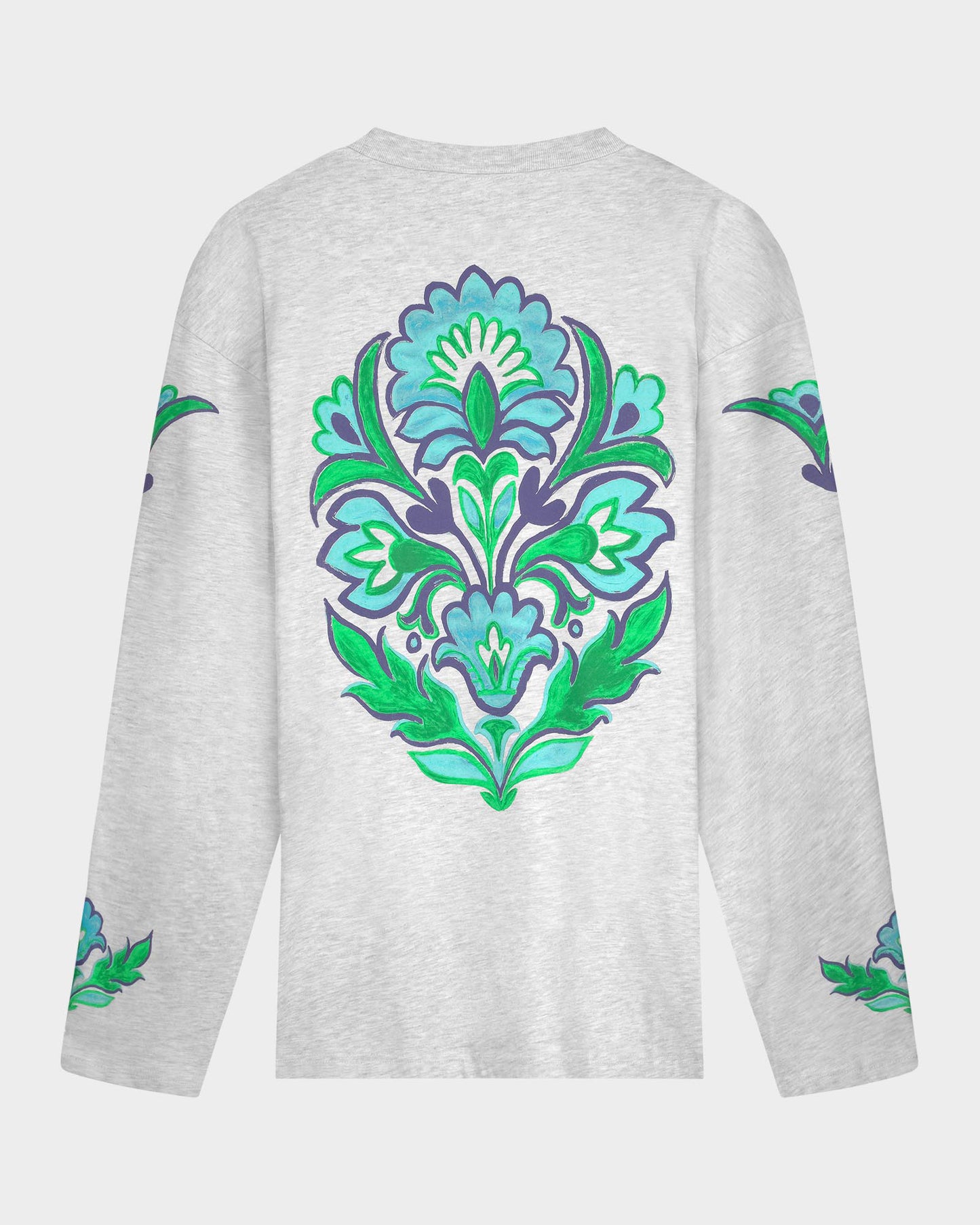 Renata Wide Skate Longsleeve | Melange grey