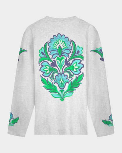 Renata Wide Skate Longsleeve | Melange grey