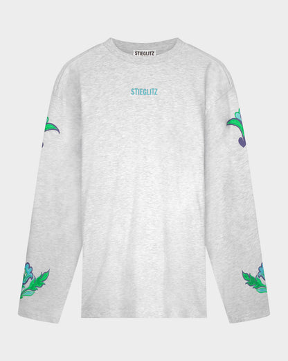 Renata Wide Skate Longsleeve | Melange grey