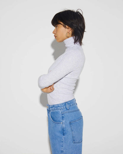 Ribbed Pulli Grey