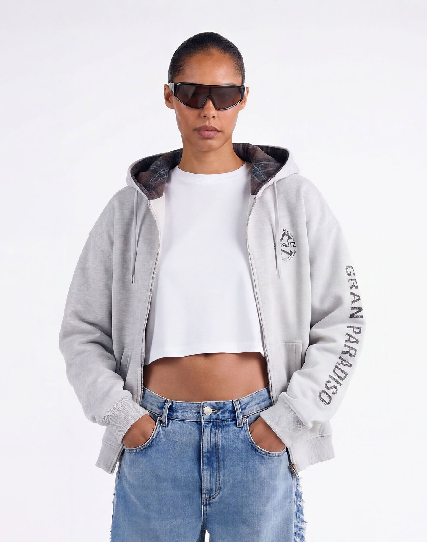Rodrigo Zipped Hoodie | Grey