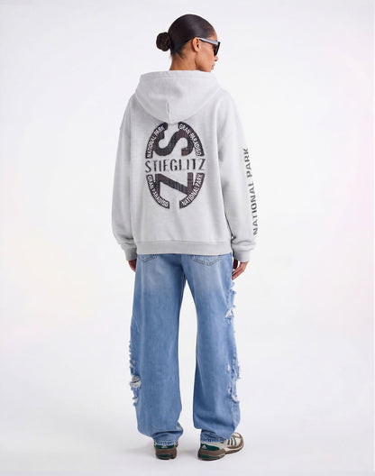 Rodrigo Zipped Hoodie | Grey