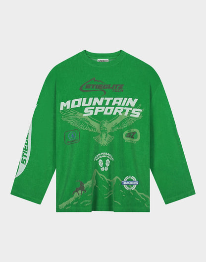 Romano terry Wide Skate Longsleeve | Green