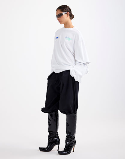 Mare Wide Skate Longsleeve | White