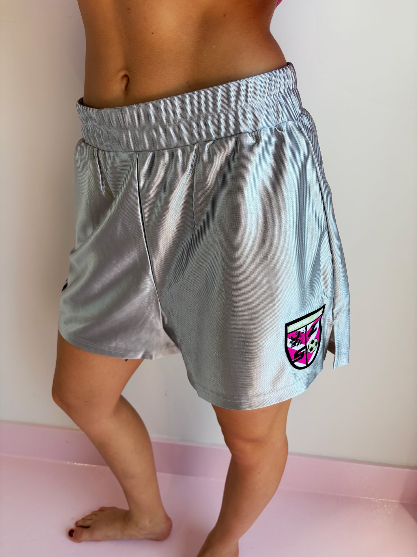 Saar football shorts | Silver