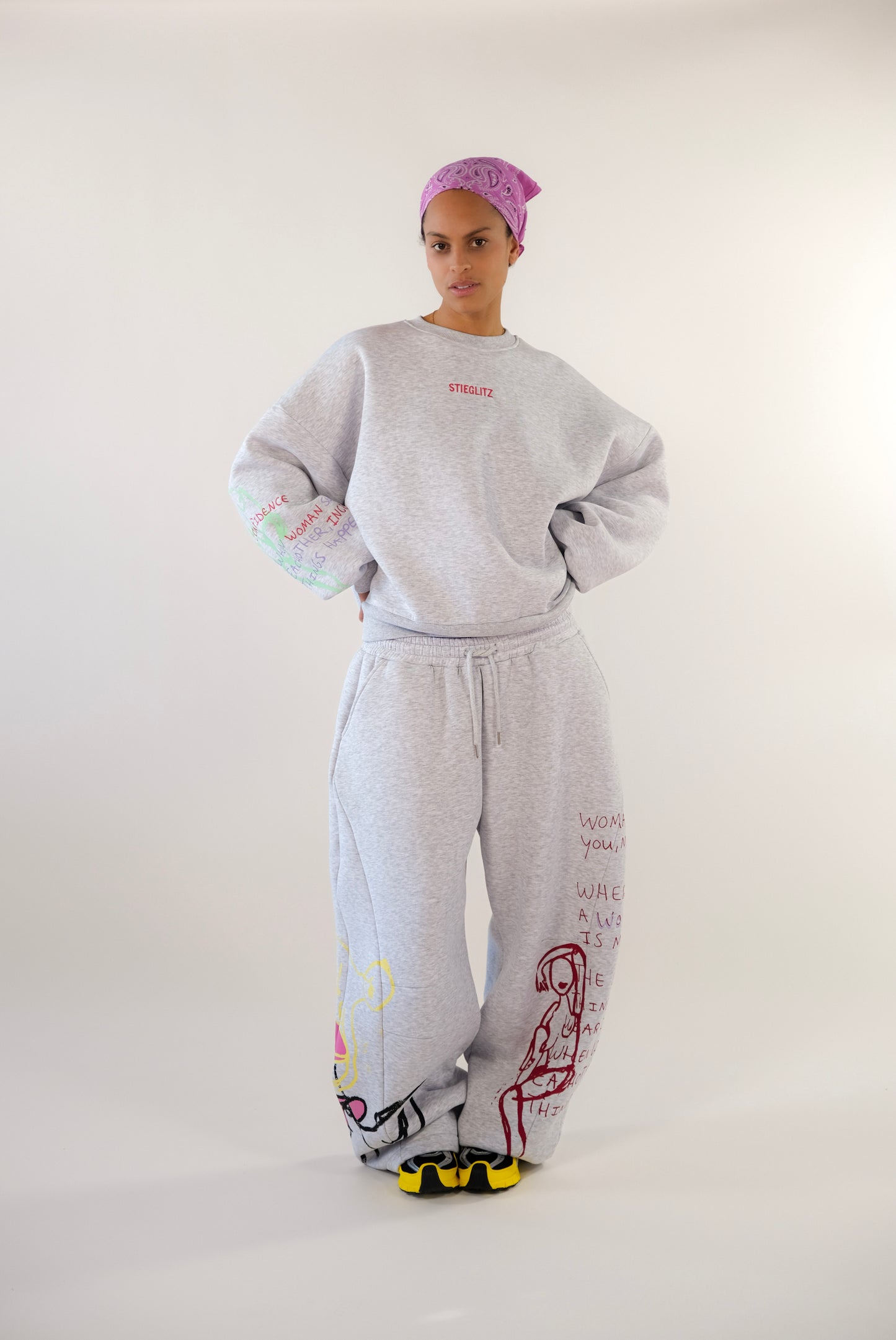 Sisters Balloon Sweatpants | Melange grey