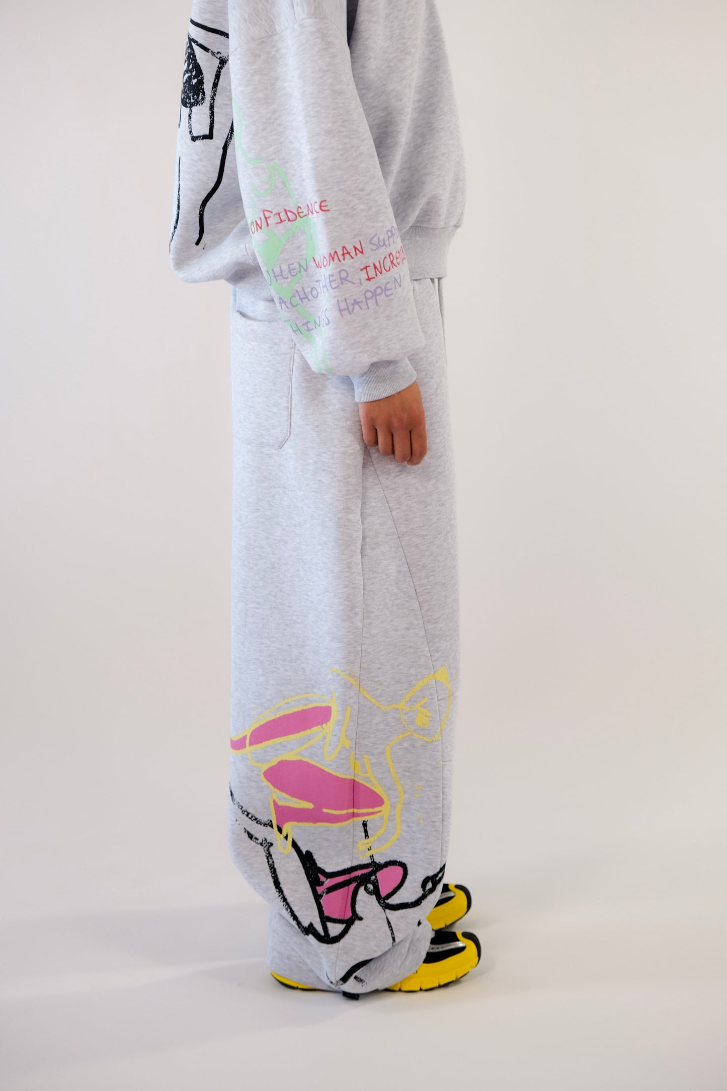 Sisters Oversized Sweater | Melange grey