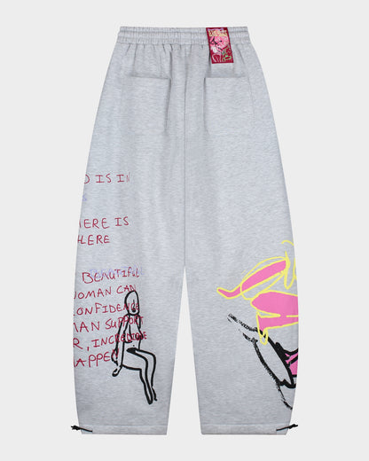 Sisters Balloon Sweatpants | Melange grey