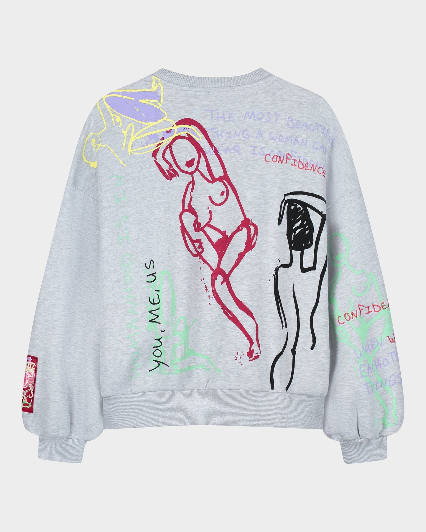 Sisters Oversized Sweater | Melange grey