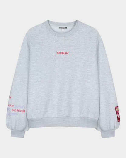 Sisters Oversized Sweater | Melange grey