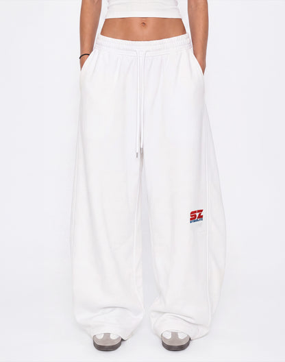 Isdro Balloon Sweatpants | White