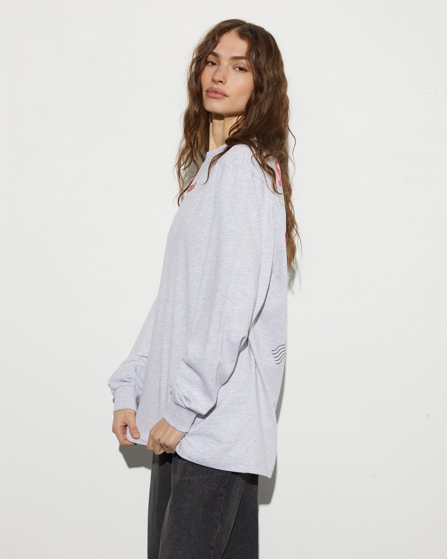 Tereza Skate Longsleeve | Melange grey