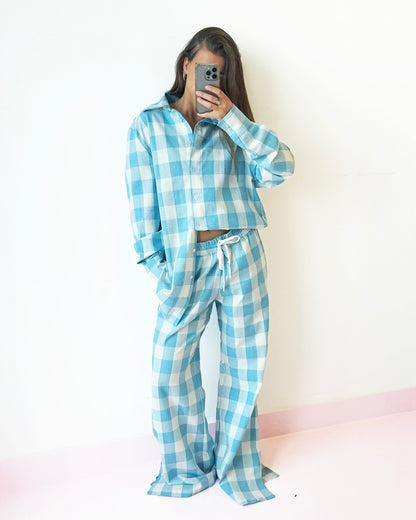 Treasure Room Trousers Check | Blue