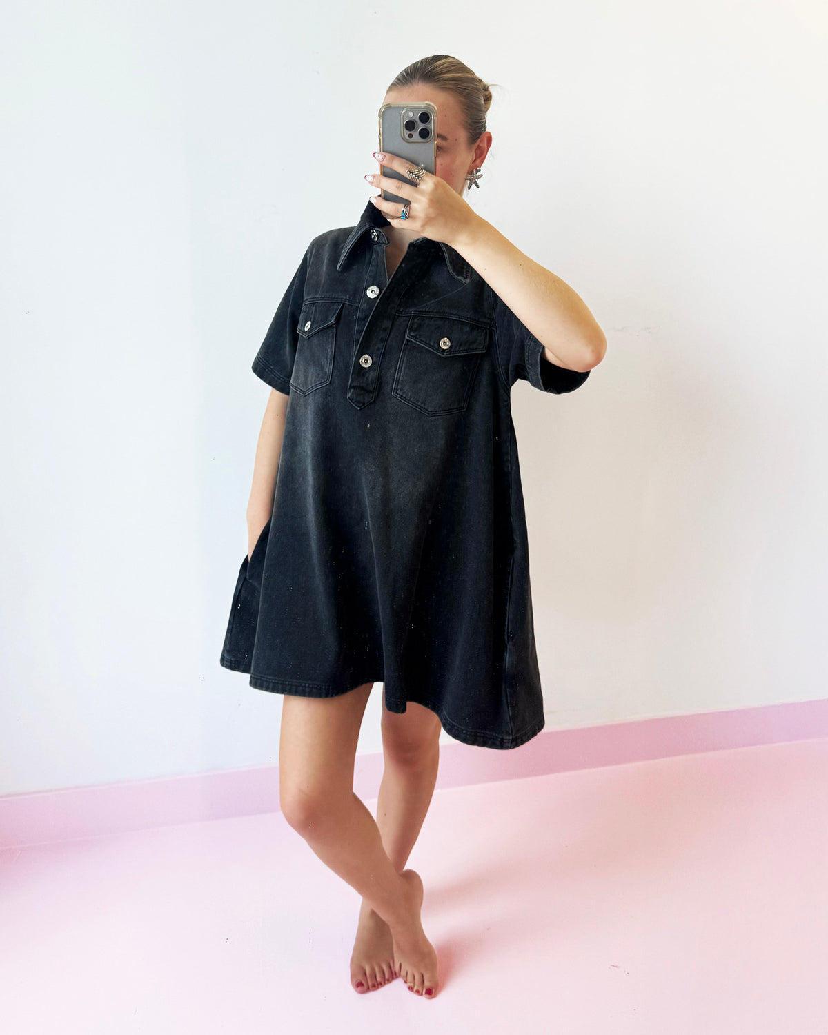 Treasure Room Dress Denim | Black