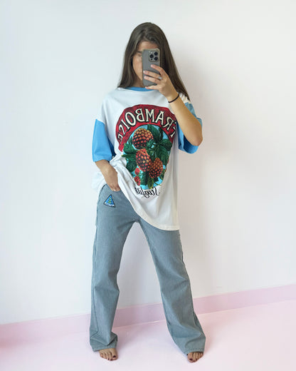 Treasure Room T-shirt Framboise | White