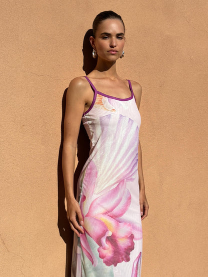 Claire Spagetti Mesh Dress | Pink