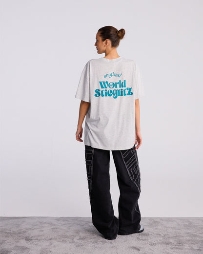 World of Stieg Oversized T-shirt | Melange grey