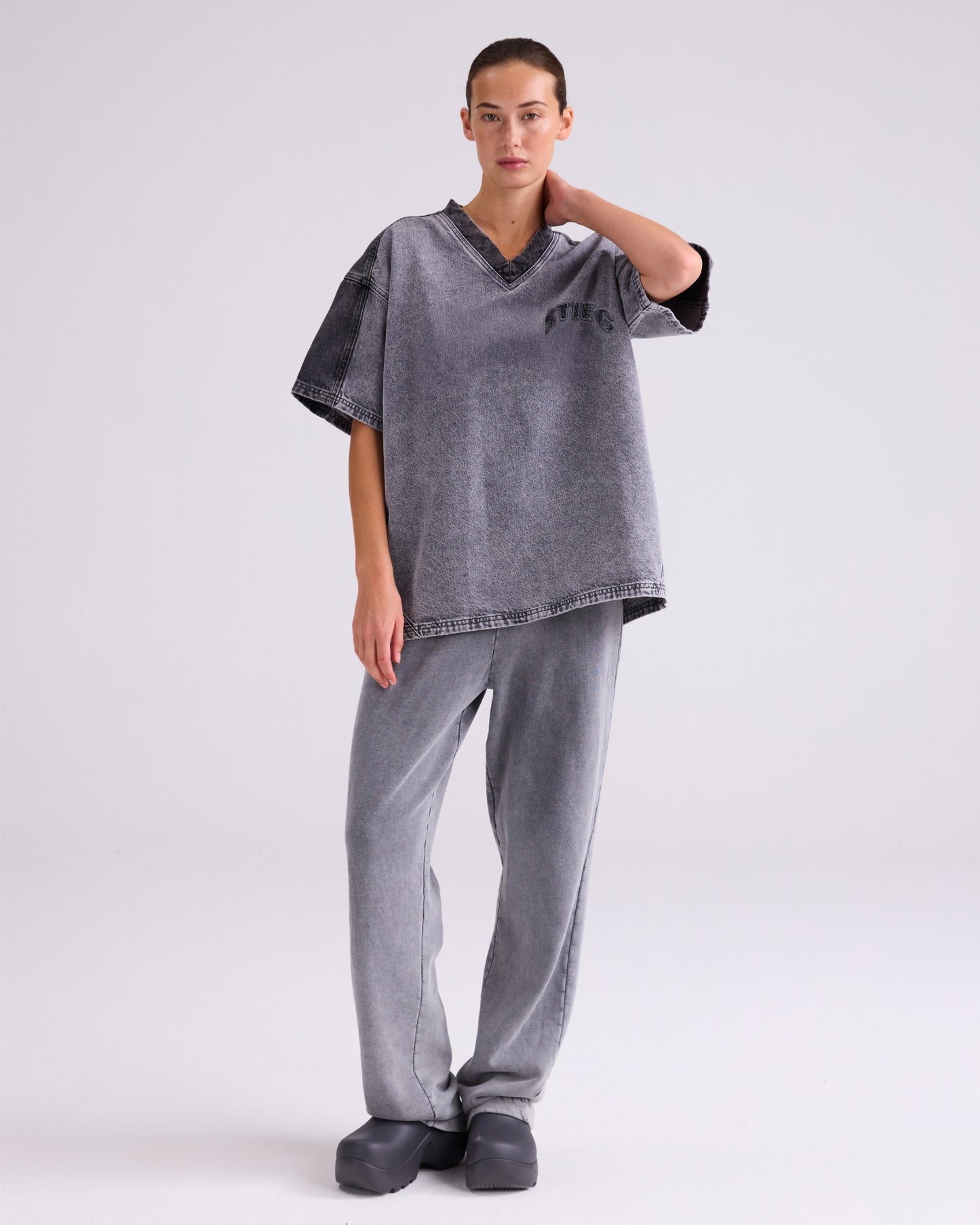 Zaphira Denim T-shirt | Grey