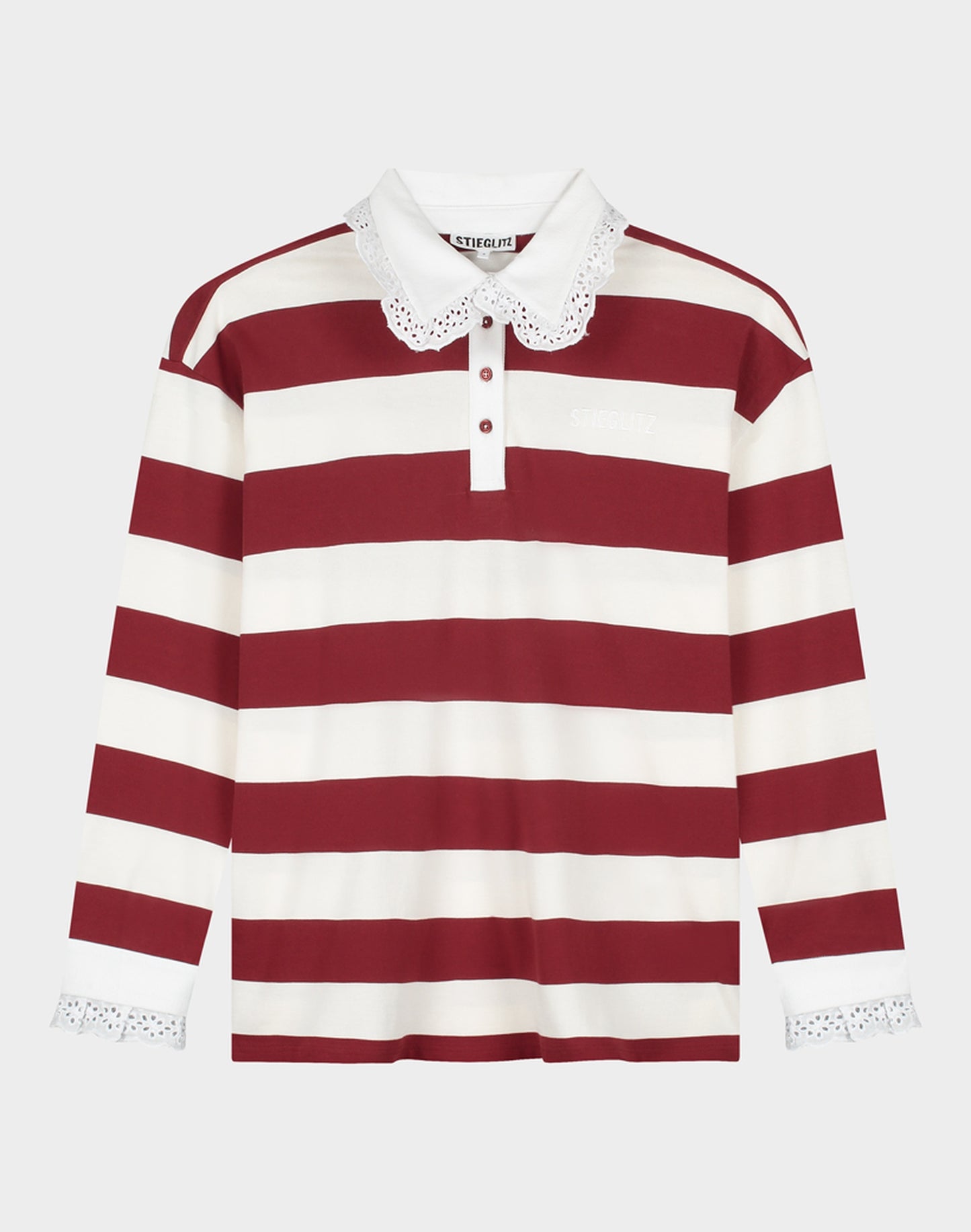 Zelina Polo Longsleeve Lace Cuff | Brown