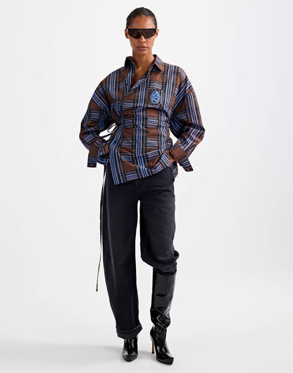 Zita Wrap Blouse | Brown