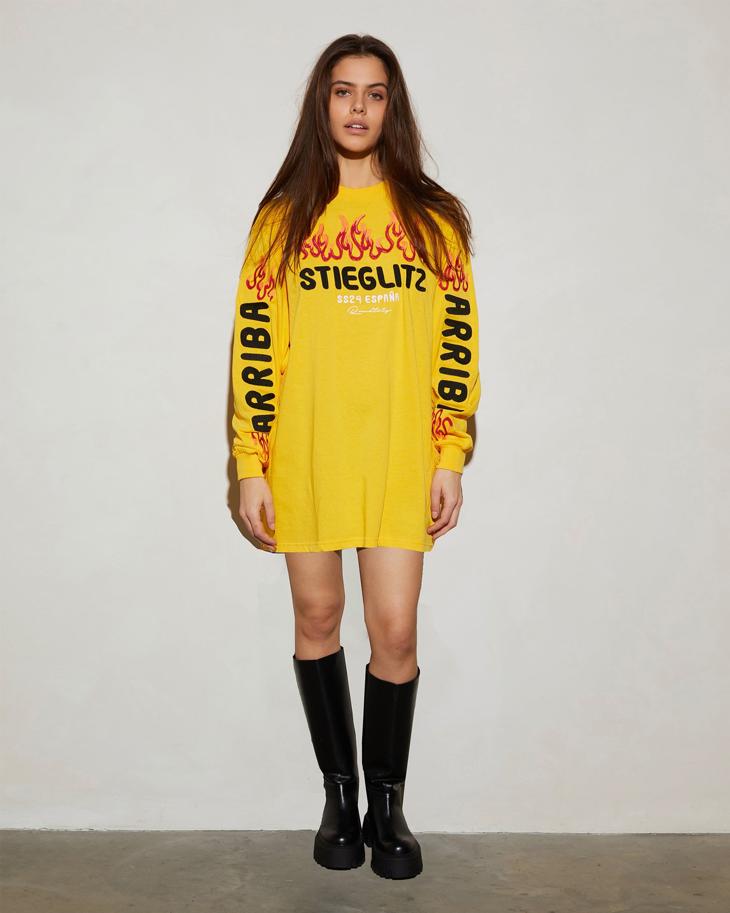 Milas Skate T-shirt Dress Yellow