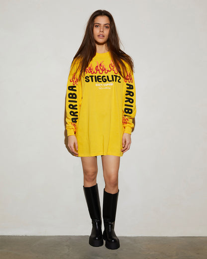 Milas Skate T-shirt Dress Yellow