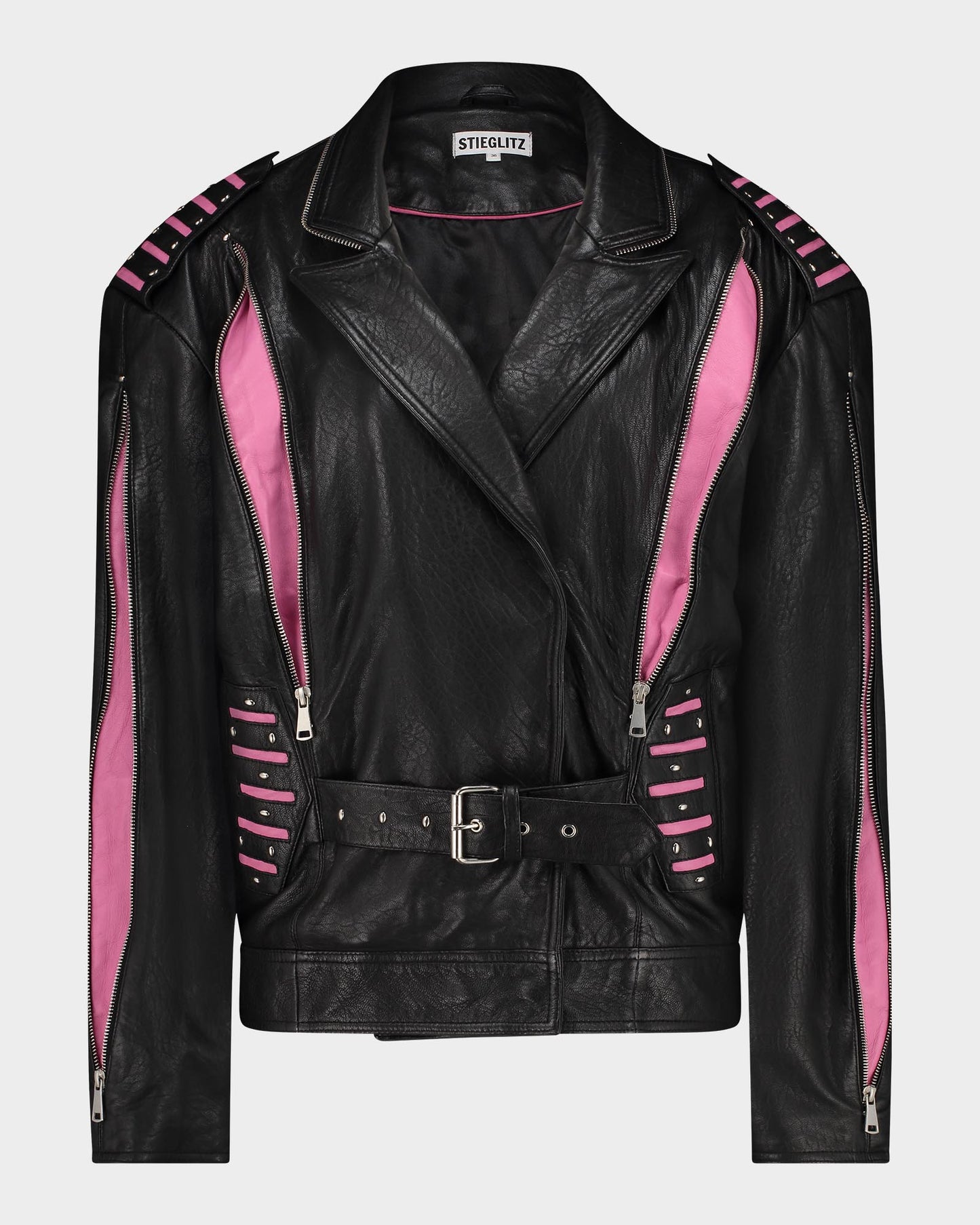 Leather Lola Biker Jacket Black