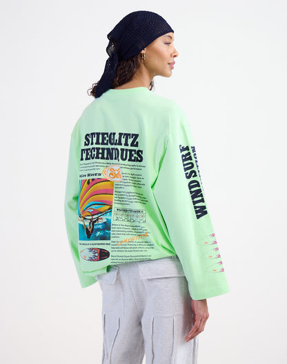 Monica Wide Skate Longsleeve | Green