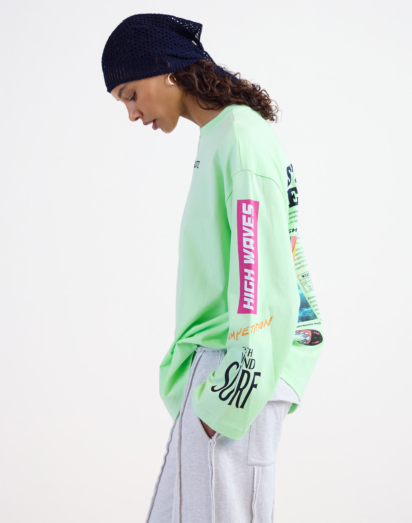 Monica Wide Skate Longsleeve | Green