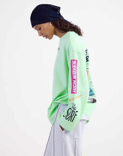 Monica Wide Skate Longsleeve | Green