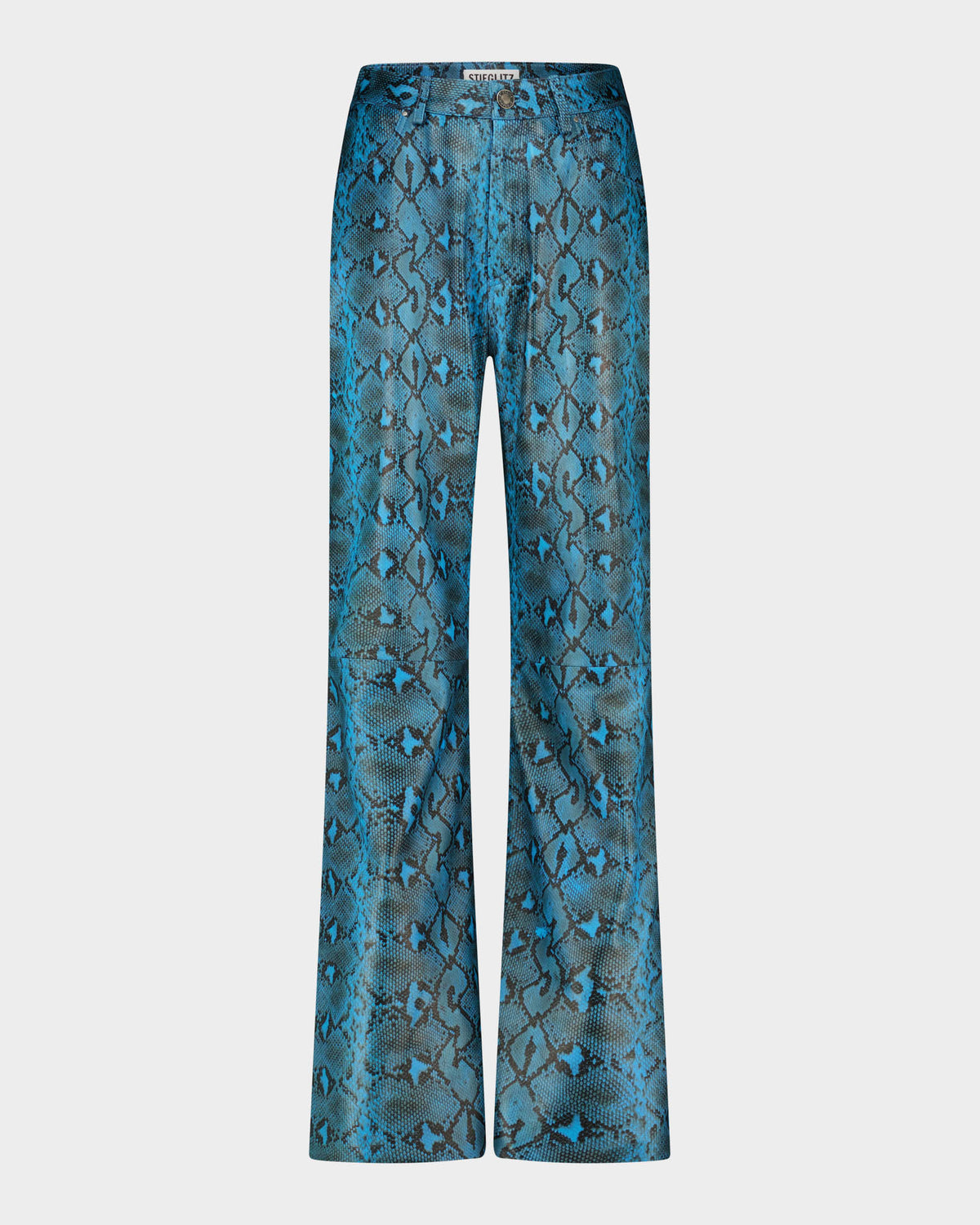 Isobel Leather Trousers Blue