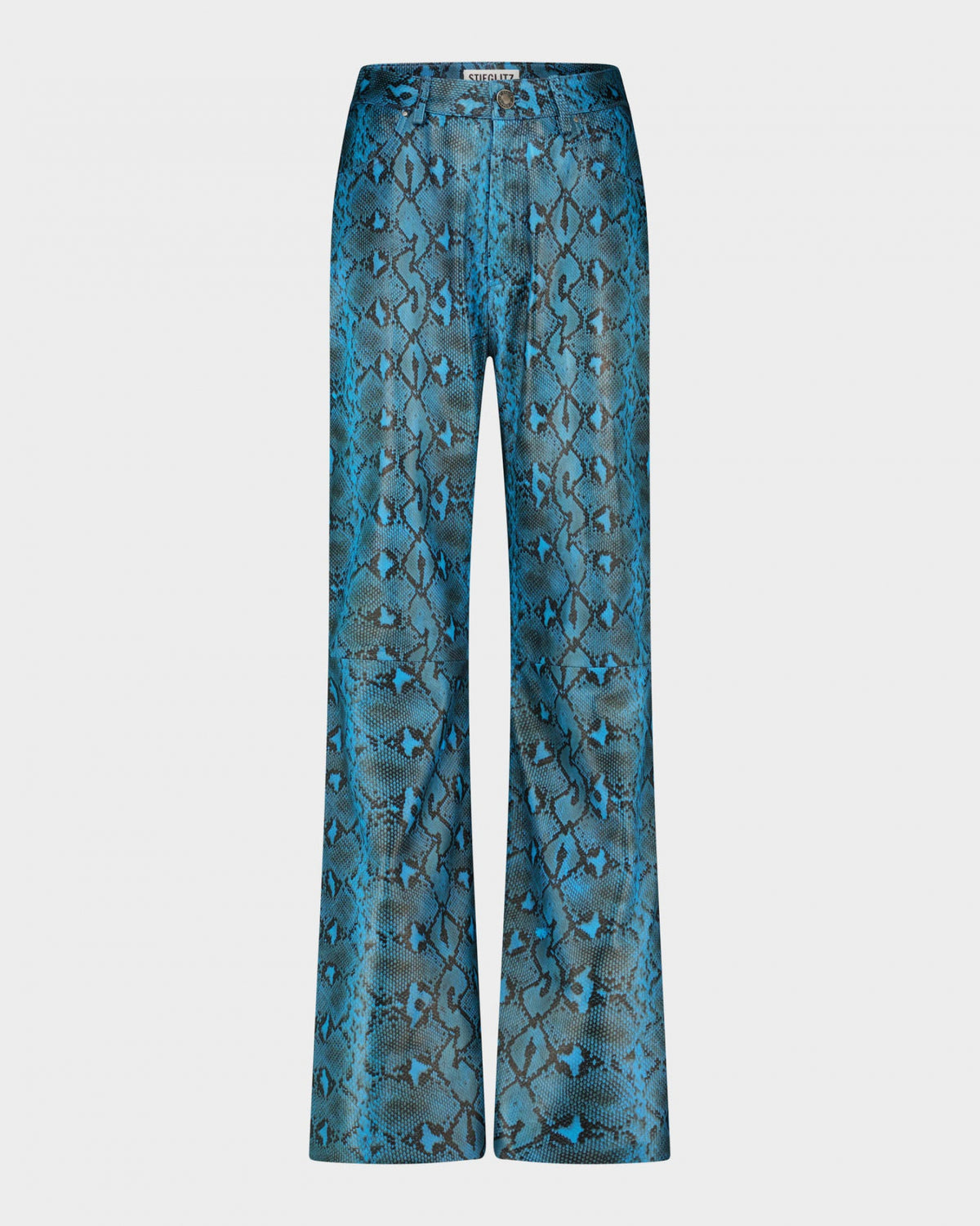 Isobel Leather Trousers | Blue