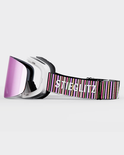 Skiglitz Stripe Goggles | Pink