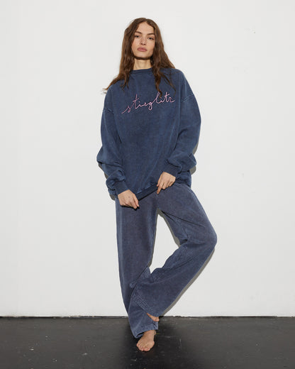 Worn Out Sweatpants | Washed blue