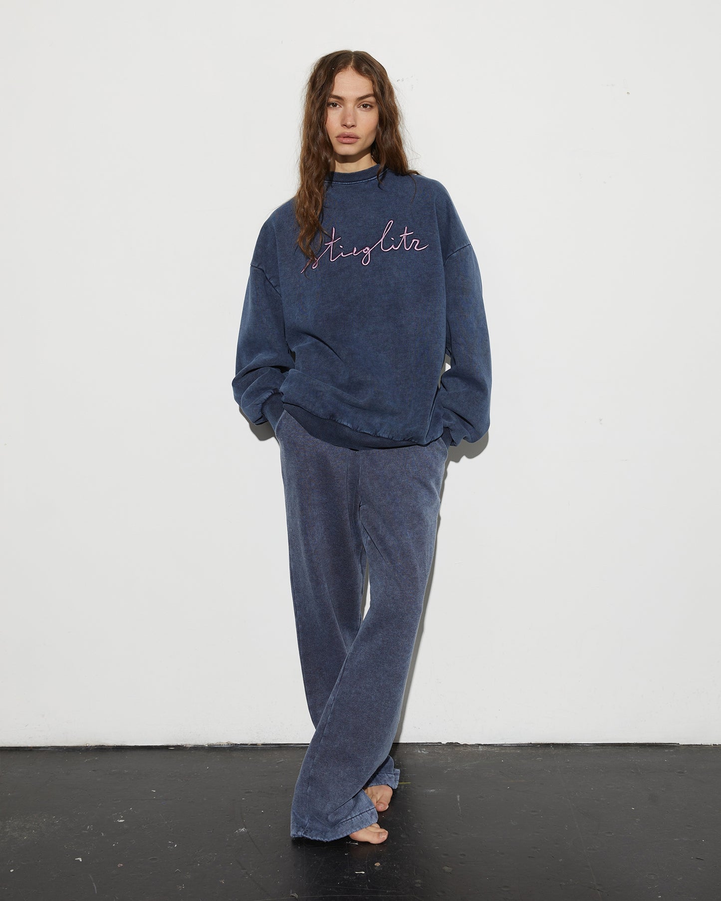 Worn Out Sweatpants | Washed blue